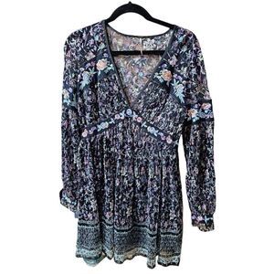 FREE‎ PEOPLE Cherry Blossom Mini Dress - Size 8